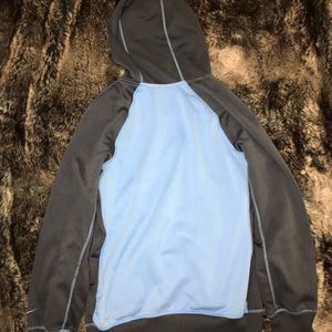 Nike gray and blue hoodie.